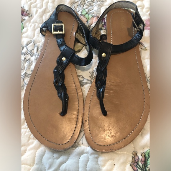 Merona Black and Tan Sandals - Picture 1 of 2